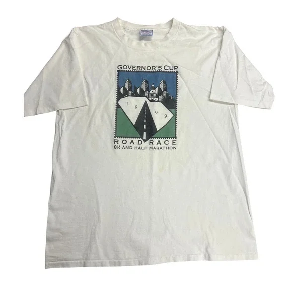 Vintage Governors Cup 1999 T-Shirt White Mens XL Cotton Single Stitch Racing - Picture 2 of 13